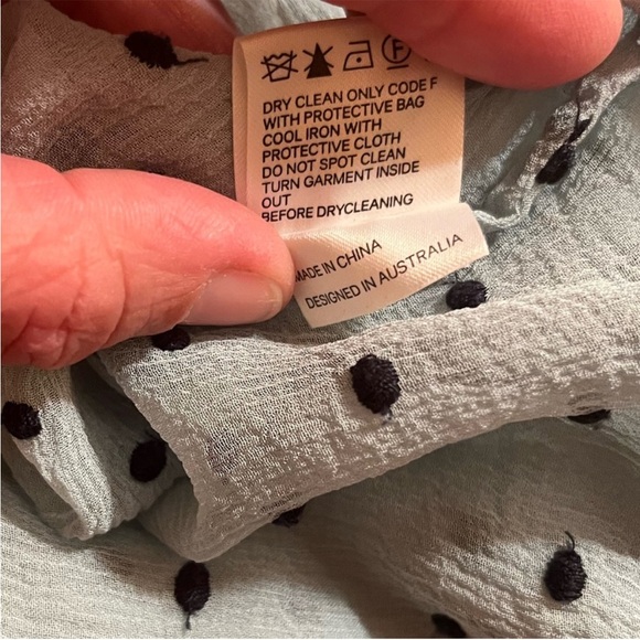 Zimmermann light blue Whitewave Bib Blouse - Picture 3 of 5